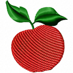 Apple Embroidery Design 11